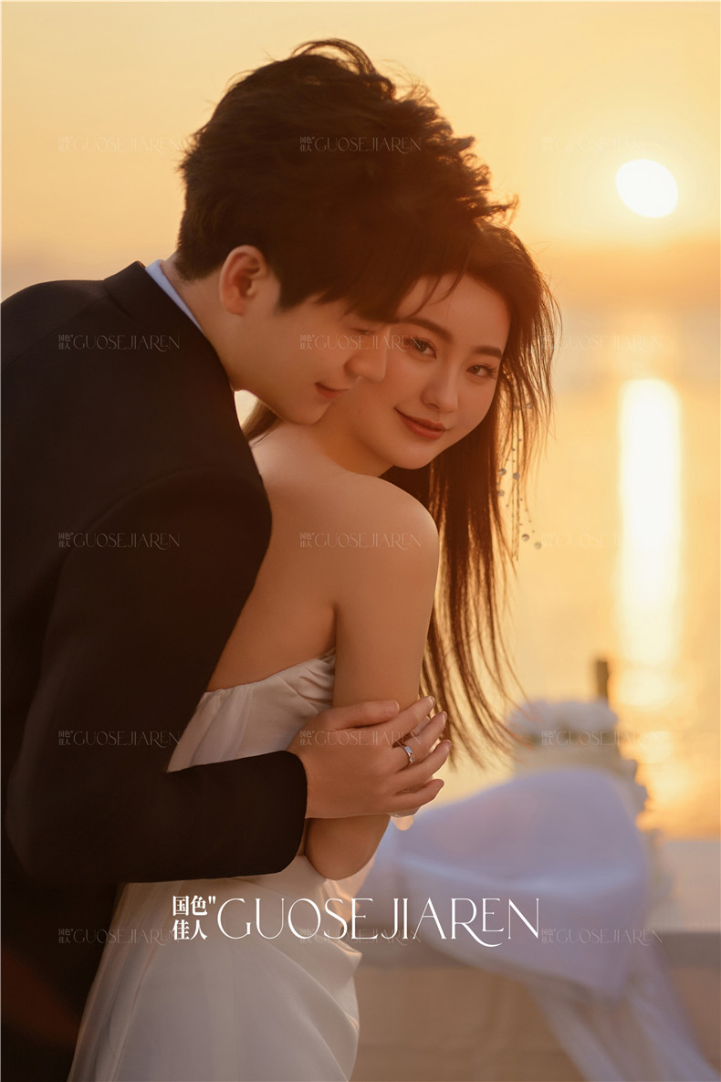 厦门婚纱照推荐海景婚纱照夕阳海景婚纱照