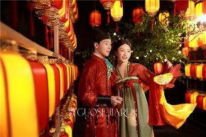 厦门婚纱照唐装汉服婚纱照唐服灯街婚纱照