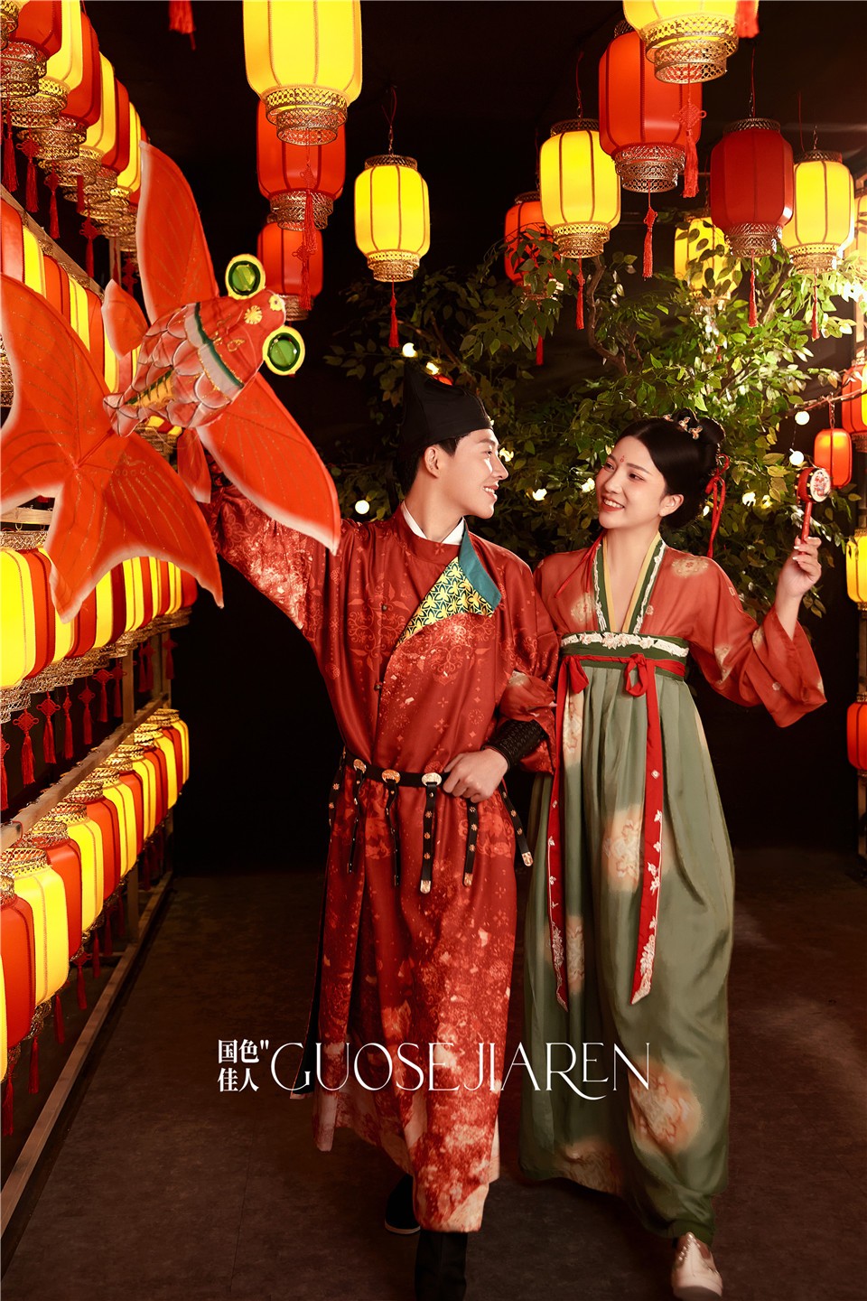 厦门婚纱照唐装汉服婚纱照唐服灯街婚纱照