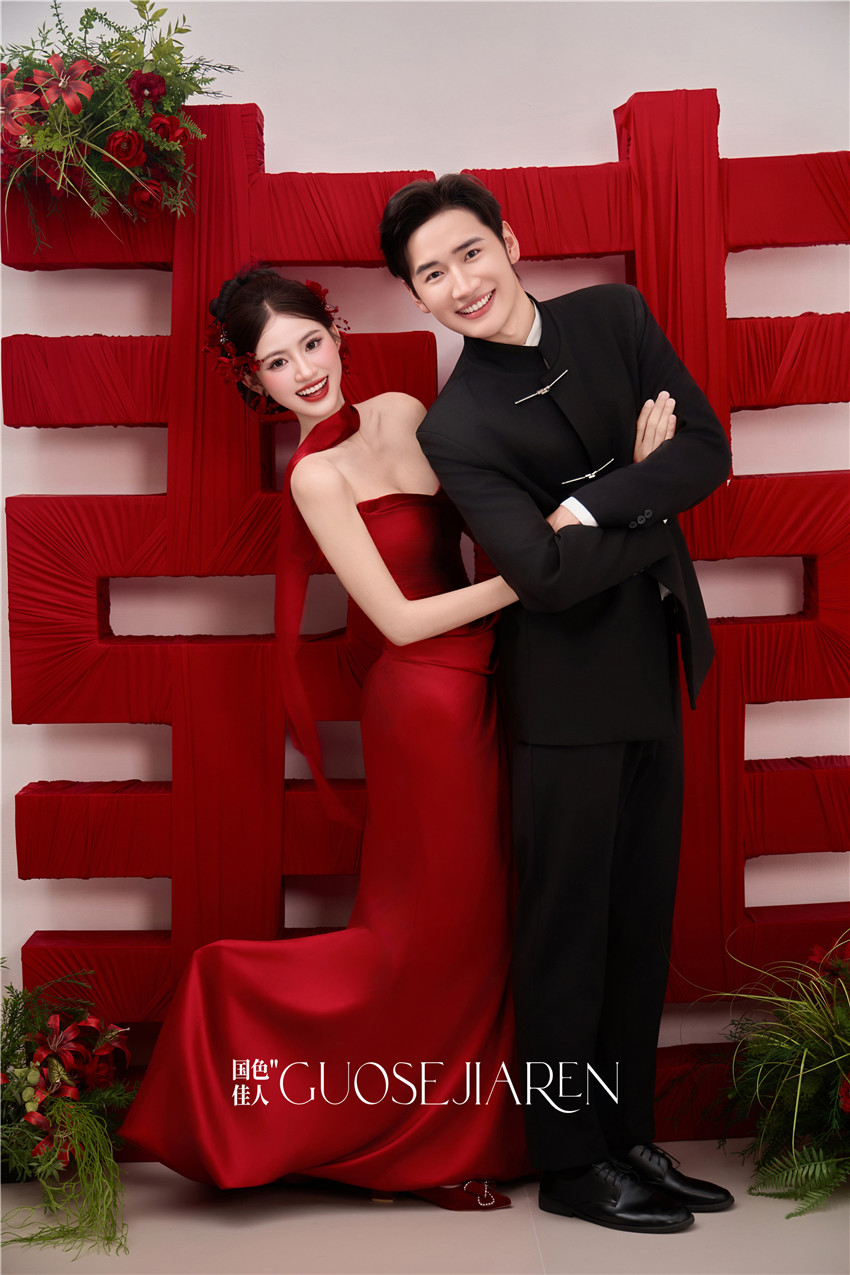 厦门婚纱照风格推荐新中式喜嫁婚纱照