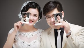 时尚马尾拯救新娘了-水下婚纱摄影