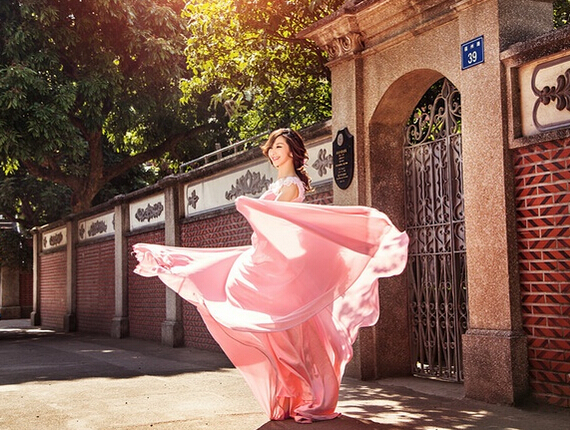 在厦门别墅区拍婚纱照