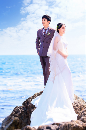 在海边拍婚纱照如何拍出大气的感觉