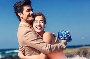 婚纱摄影推荐提升气质的中长发型侧扎小辫的技