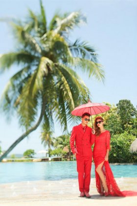 新娘根据脸型挑选最适合新娘头纱完美衬托脸型