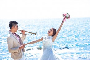 一定要自信阳光才能够拍摄出最完美的婚纱照