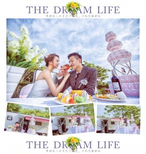 最美婚纱照姿势加上简单美式婚礼DIY小物件