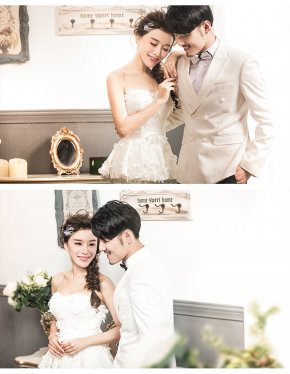 厦门婚纱照摄影工作室 观月华丽中式嫁衣推荐